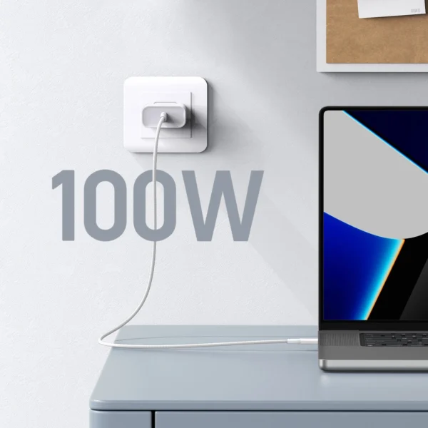 Ugreen US557 USB-C / USB-C PD cable 100W 2m - whiteeng