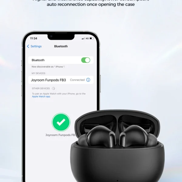 TWS Joyroom Funpods Series JR-FB3 Bluetooth 5.3 wireless headphones - blackeng