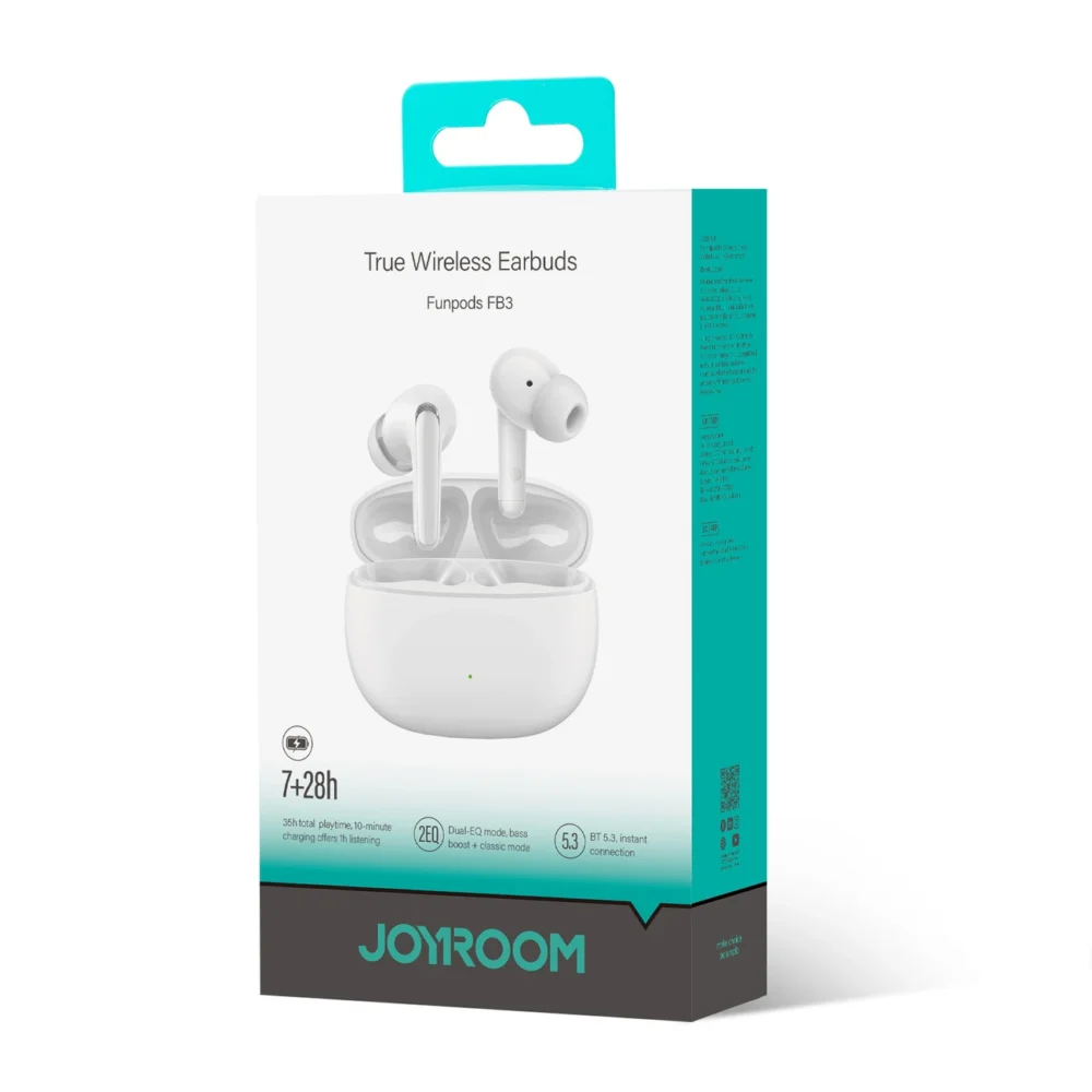TWS Joyroom Funpods Series JR-FB3 Bluetooth 5.3 wireless headphones - whiteeng