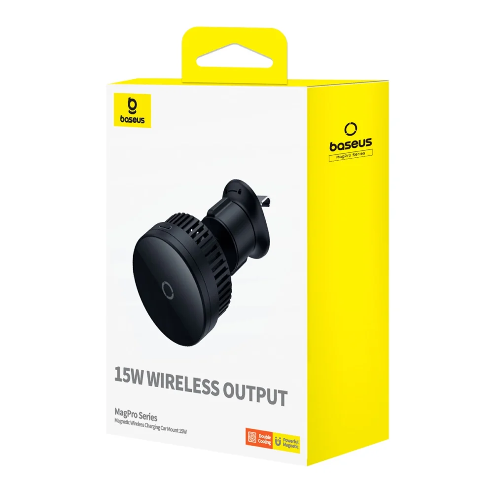 Baseus MagPro Series car holder with 15W inductive charger for air vent - blackeng