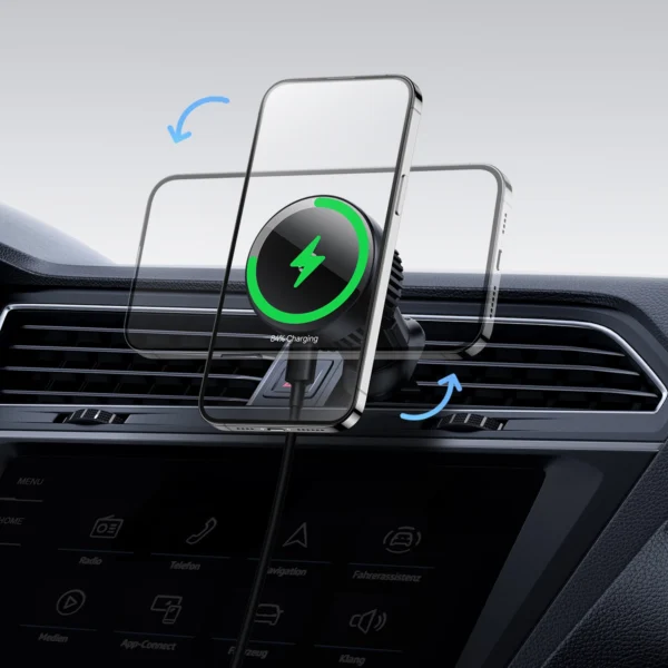 Baseus MagPro Series car holder with 15W inductive charger for air vent - blackeng