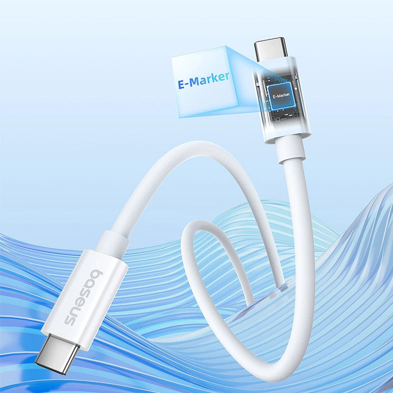 Baseus CB000066 USB-C - USB-C cable 240W PD 8K 60Hz 1m - whiteeng