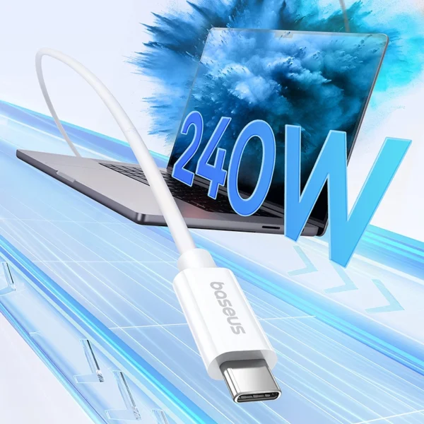 Baseus CB000066 USB-C - USB-C cable 240W PD 8K 60Hz 1m - whiteeng