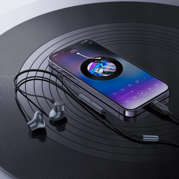 Acefast L1 in-ear headphones with Lightning connector, microphone and remote control 1.2 m - blackeng