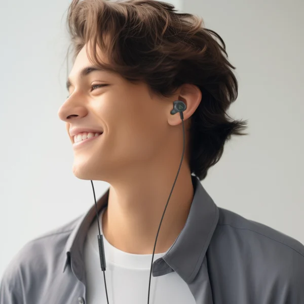 Acefast L1 in-ear headphones with Lightning connector, microphone and remote control 1.2 m - blackeng