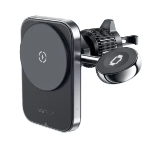Acefast D18 car holder with MagSafe / Qi inductive charger + USB-A USB-C cable - blackeng