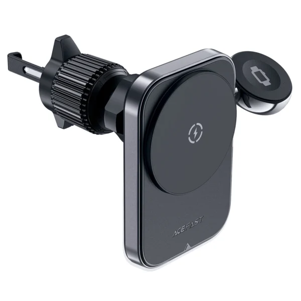 Acefast D18 car holder with MagSafe / Qi inductive charger + USB-A USB-C cable - blackeng