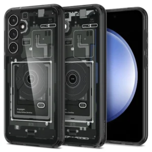 Spigen Ultra Hybrid Case for Samsung Galaxy S23 FE - Dark Gray (Zero One Pattern)eng