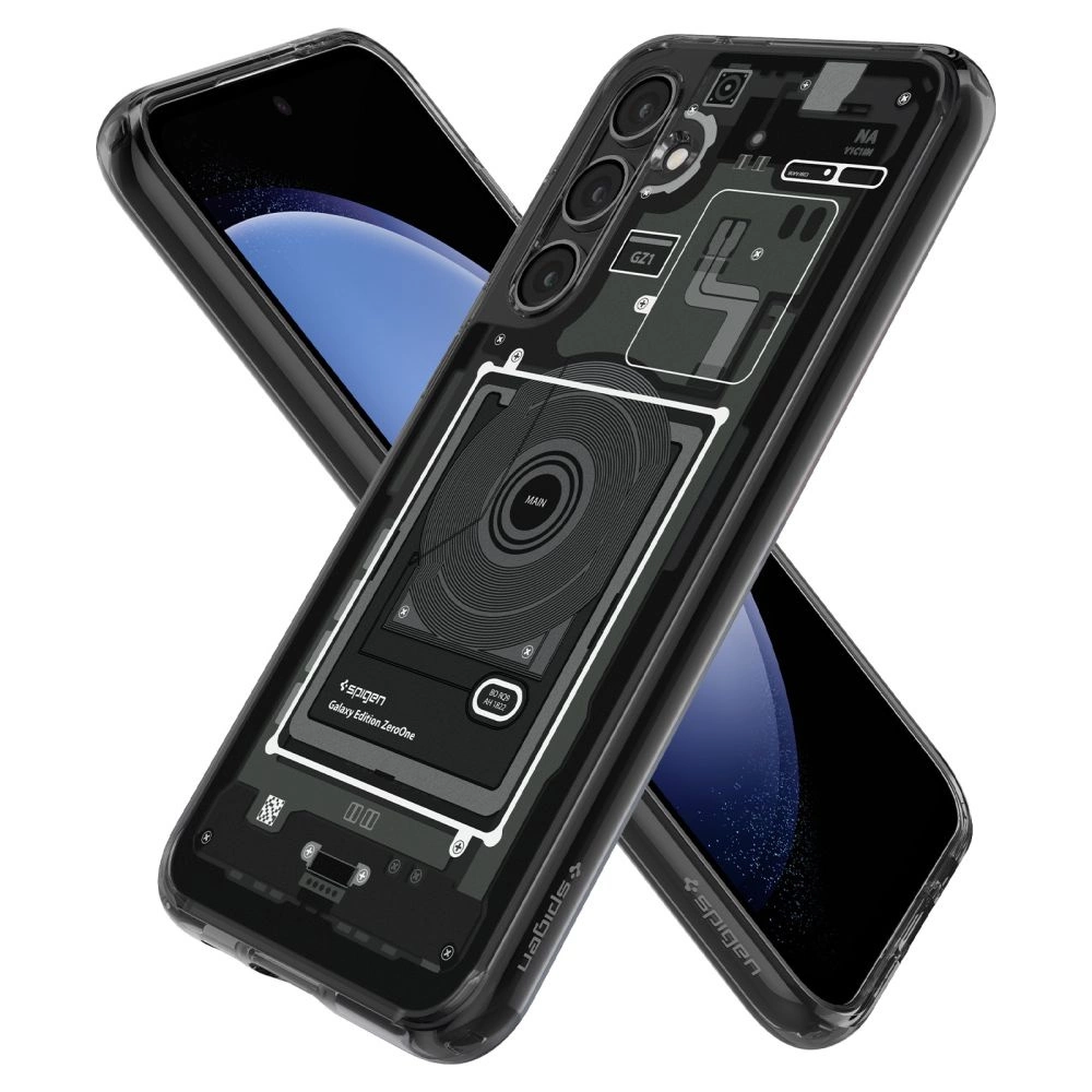 Spigen Ultra Hybrid Case for Samsung Galaxy S23 FE - Dark Gray (Zero One Pattern)eng