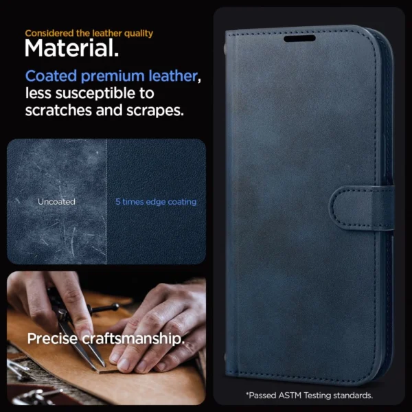 Spigen Wallet S Pro Case for iPhone 15 Pro - Navy Blueeng