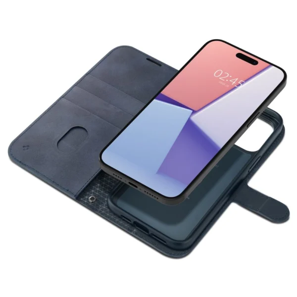 Spigen Wallet S Pro Case for iPhone 15 Pro - Navy Blueeng