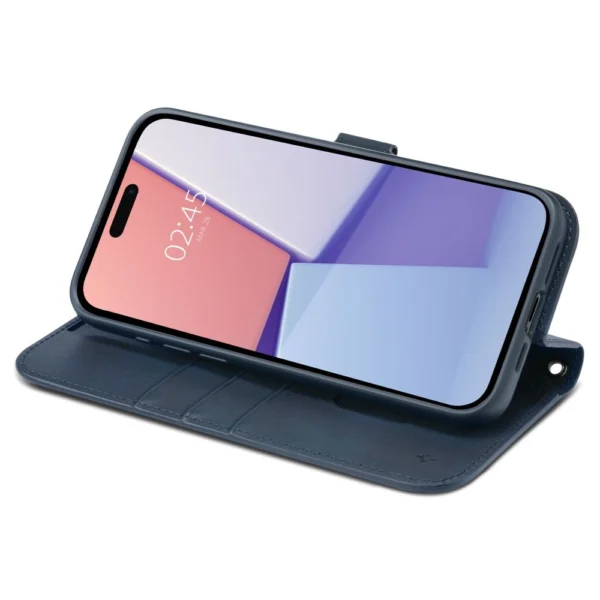 Spigen Wallet S Pro Case for iPhone 15 Pro - Navy Blueeng