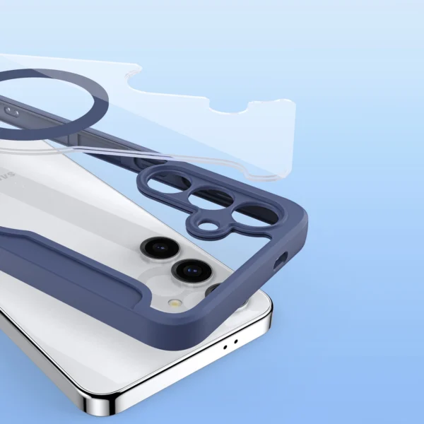 Dux Ducis Skin X Pro case for Samsung S24 with magnetic ring and flap - blueeng