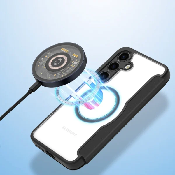 Dux Ducis Skin X Pro case for Samsung S24+ with magnetic ring and flap - blackeng