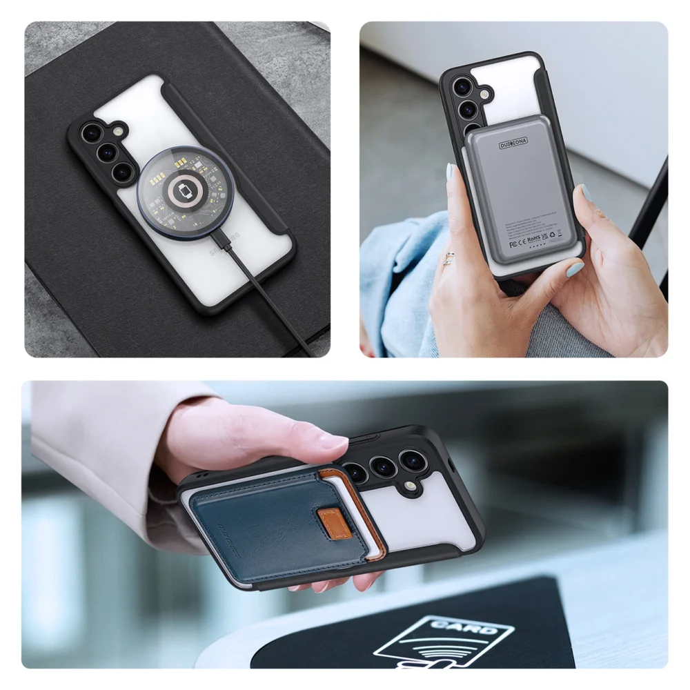 Dux Ducis Skin X Pro case for Samsung S24+ with magnetic ring and flap - blackeng