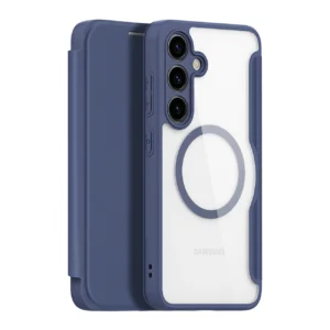Dux Ducis Skin X Pro case for Samsung S24+ with magnetic ring and flap - blueeng