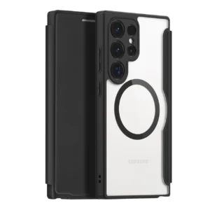 Dux Ducis Skin X Pro case for Samsung S24 Ultra with magnetic ring and flap - blackeng