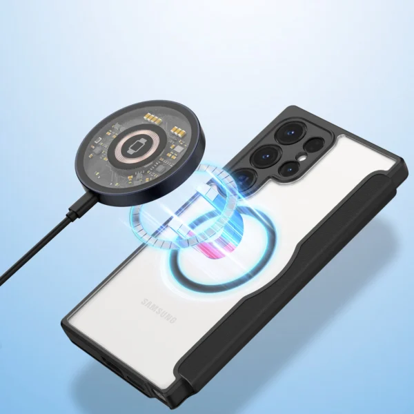 Dux Ducis Skin X Pro case for Samsung S24 Ultra with magnetic ring and flap - blackeng