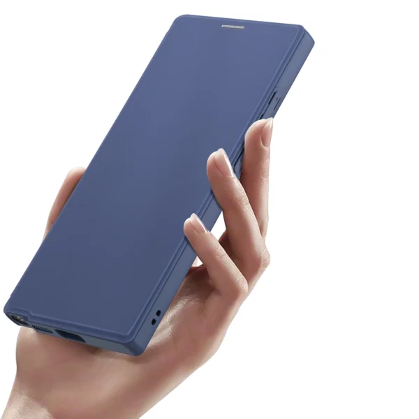 Dux Ducis Skin X Pro case for Samsung S24 Ultra with magnetic ring and flap - blueeng