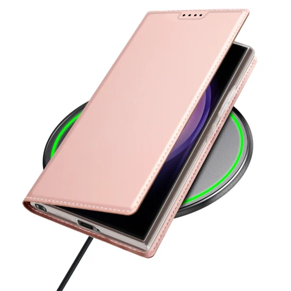 Dux Ducis Skin Pro case for Samsung S24 Ultra with flap - pinkeng
