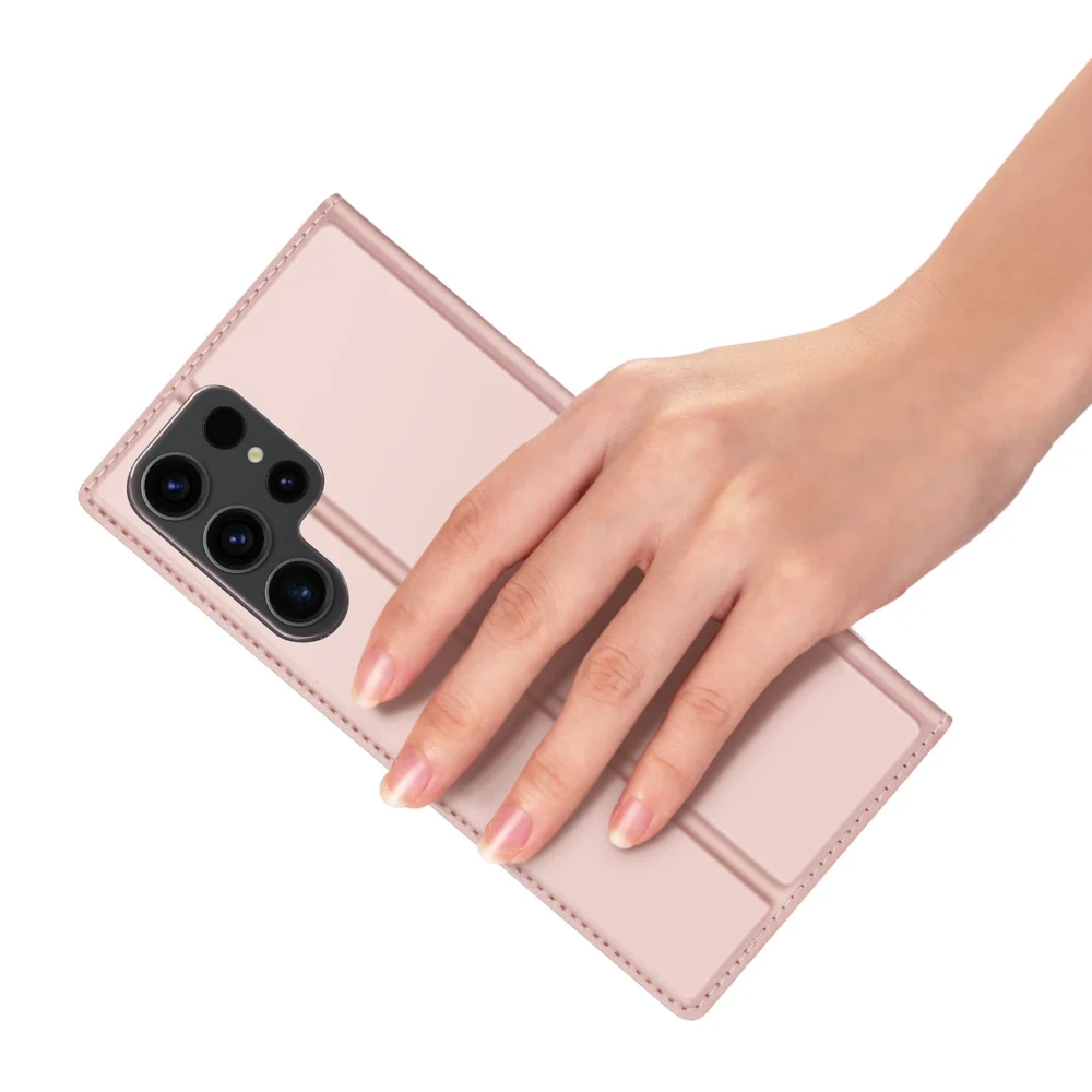 Dux Ducis Skin Pro case for Samsung S24 Ultra with flap - pinkeng