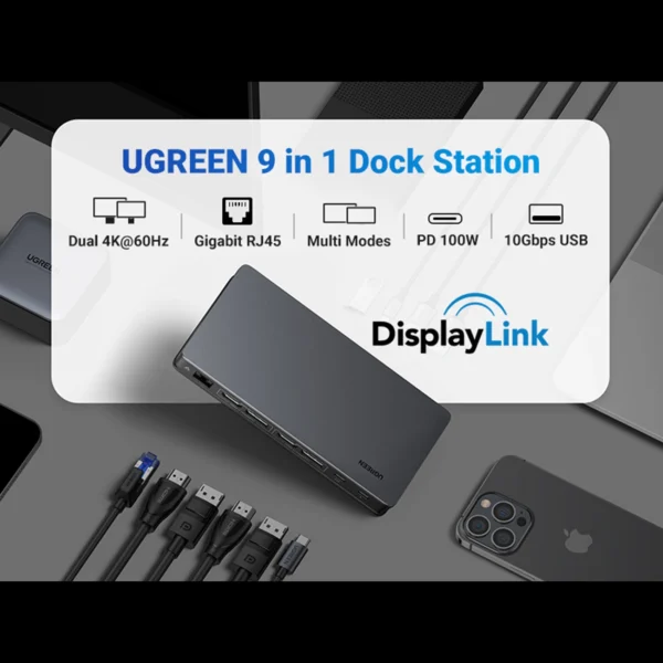 Ugreen CM615 USB-C Multifunctional Adapter - Grayeng