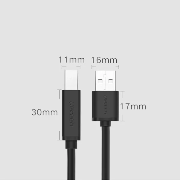 Ugreen US122 USB-B USB-A 2.0 printer cable 10m - blackeng