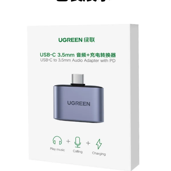 Ugreen CM231 USB-C mini jack 3.5 mm audio adapter - grayeng