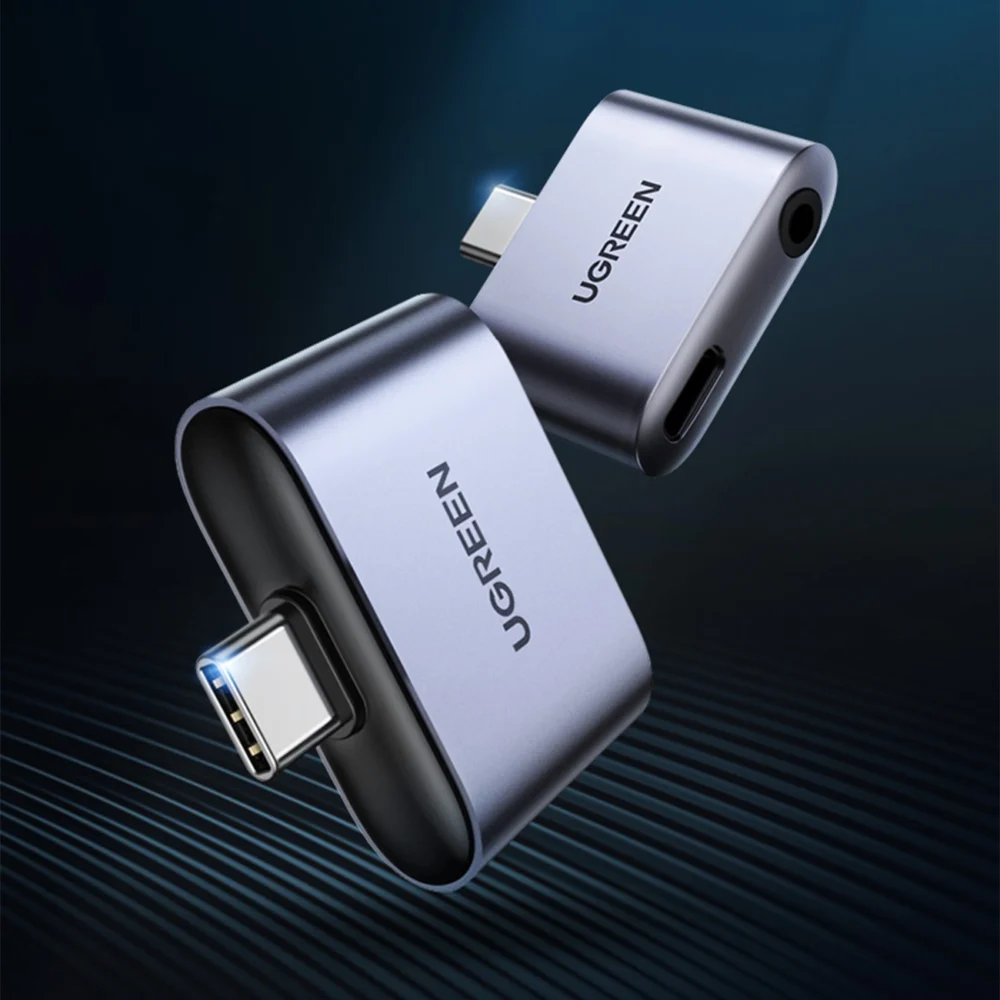 Ugreen CM231 USB-C mini jack 3.5 mm audio adapter - grayeng