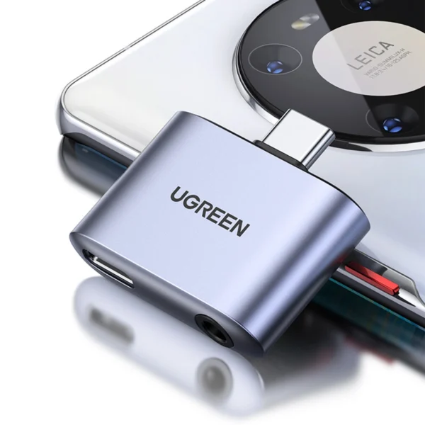 Ugreen CM231 USB-C mini jack 3.5 mm audio adapter - grayeng