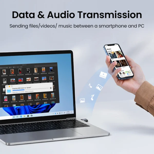Ugreen CM390 5.0 USB Bluetooth adapter - blackeng