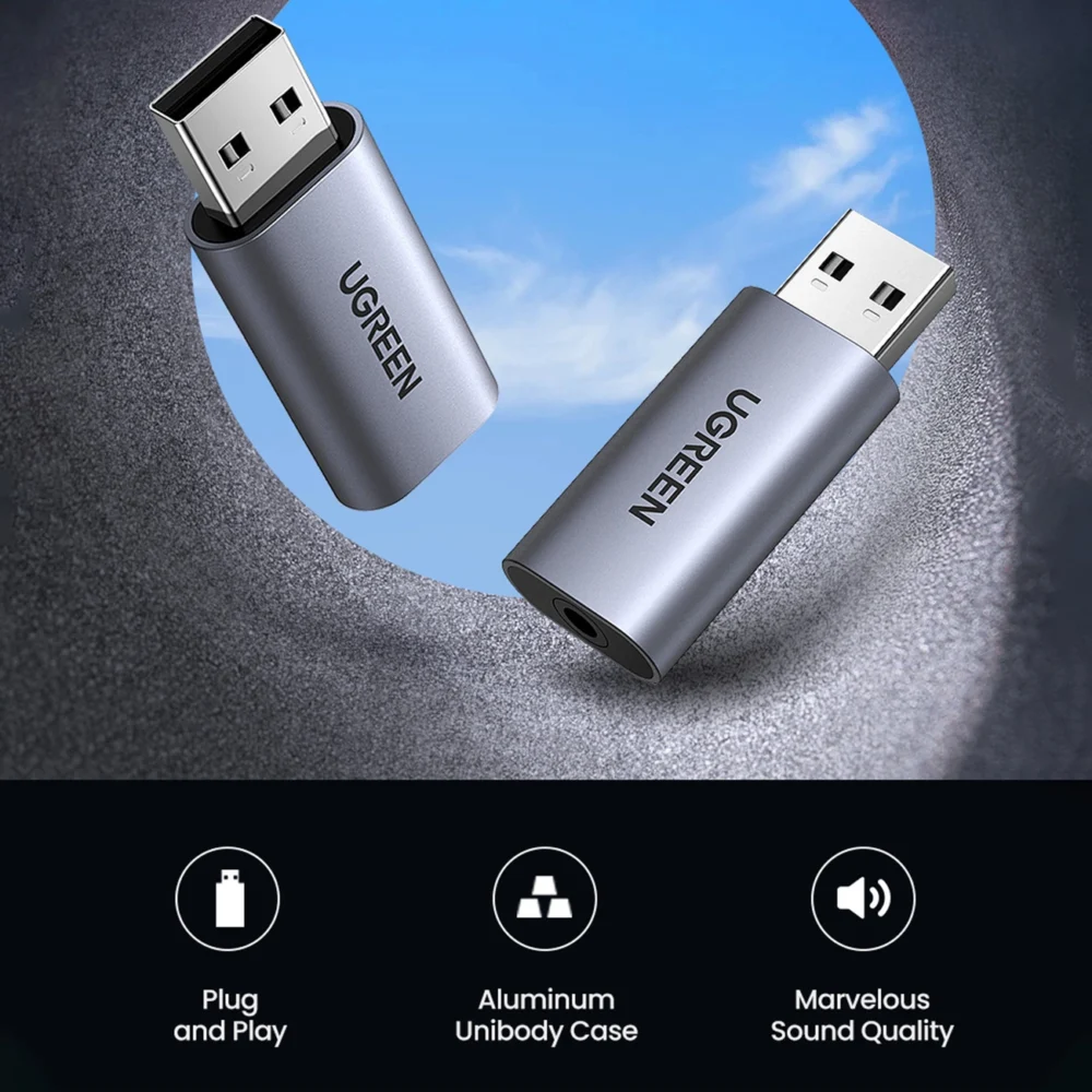 Ugreen CM383 audio adapter - grayeng
