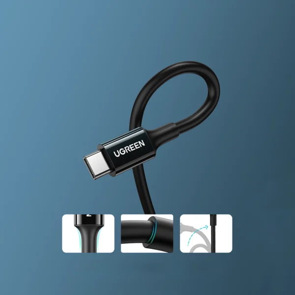Ugreen US300 USB-C / USB-C 480Mb/s 5A 2m cable - blackeng