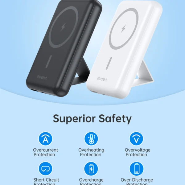 Choetech B662 wireless MagSafe 5000mAh powerbank - blackeng