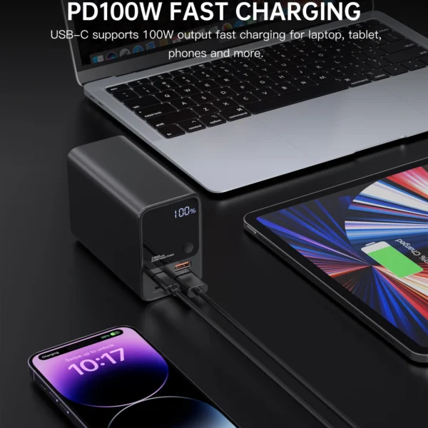 Choetech B635BK USB-A / USB-C Powerbank 22.5W 27000mAh - blackeng