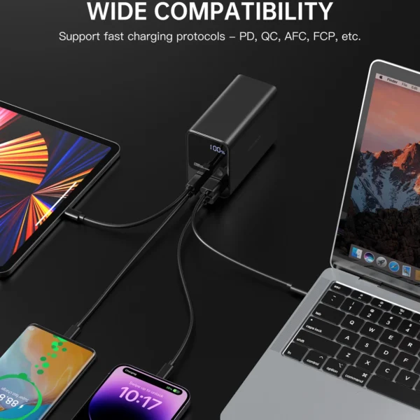 Choetech B635BK USB-A / USB-C Powerbank 22.5W 27000mAh - blackeng