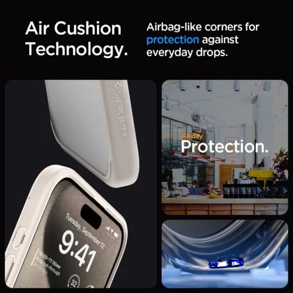 Spigen Ultra Hybrid iPhone 15 Pro Case - Natural Titaniumeng