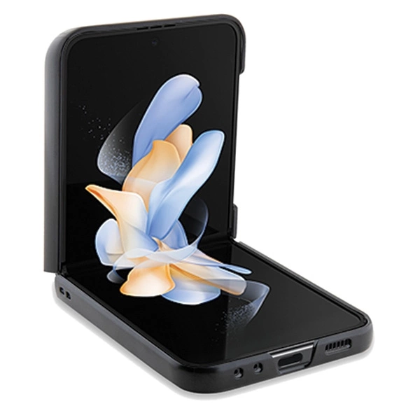 BMW Leather Hot Stamp case for Samsung Galaxy Z Flip 5 - blackeng