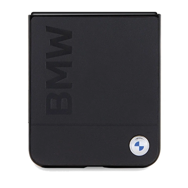 BMW Leather Hot Stamp case for Samsung Galaxy Z Flip 5 - blackeng