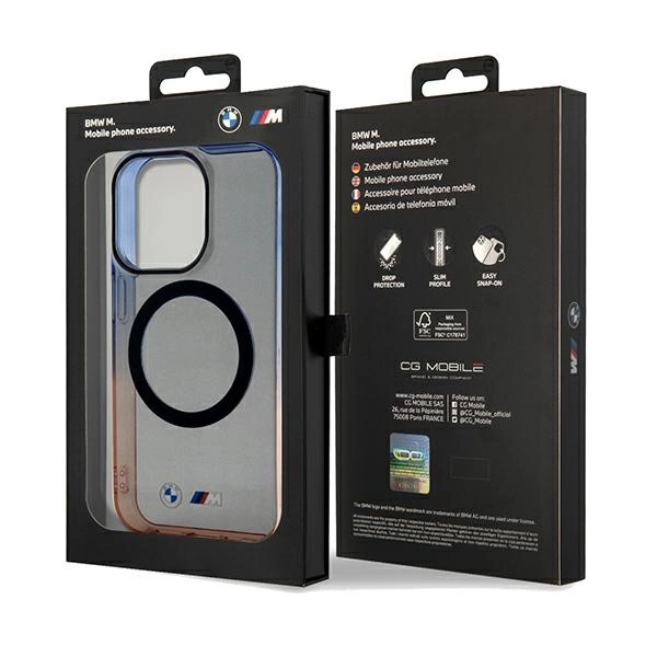 BMW Gradient Bumper MagSafe case for iPhone 15 Pro Max - grayeng