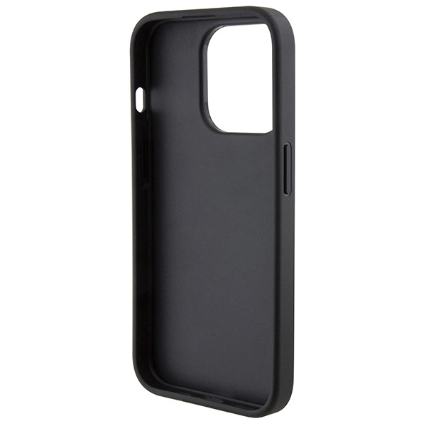 Ferrari Perforated Waves Metal Logo case for iPhone 15 Pro - blackeng
