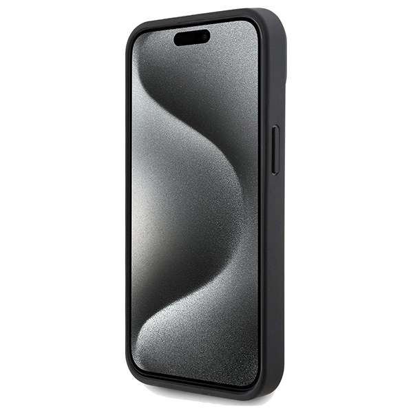 Ferrari Perforated Waves Metal Logo case for iPhone 15 / 14 / 13 - blackeng