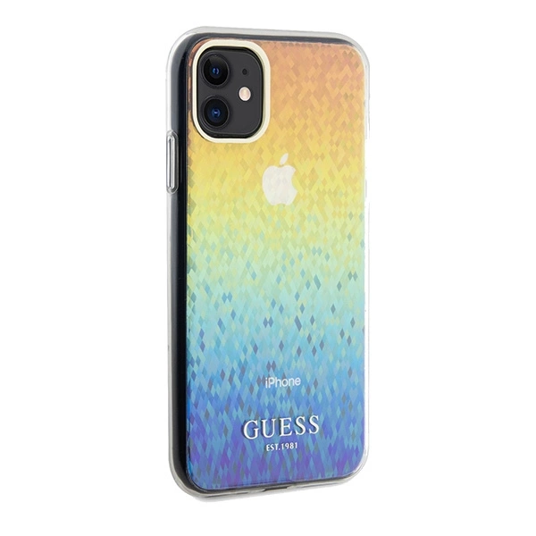Guess IML Faceted Mirror Disco Iridescent case for iPhone 11 / Xr - multicoloreng