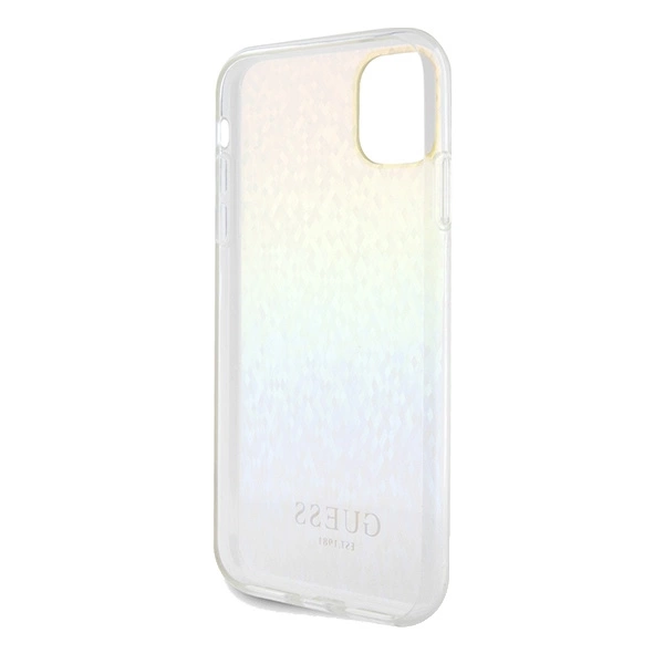 Guess IML Faceted Mirror Disco Iridescent case for iPhone 11 / Xr - multicoloreng