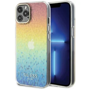 Guess IML Faceted Mirror Disco Iridescent case for iPhone 12/12 Pro - multicoloreng