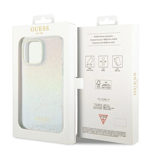 Guess IML Faceted Mirror Disco Iridescent case for iPhone 13 Pro / 13 - multicoloreng