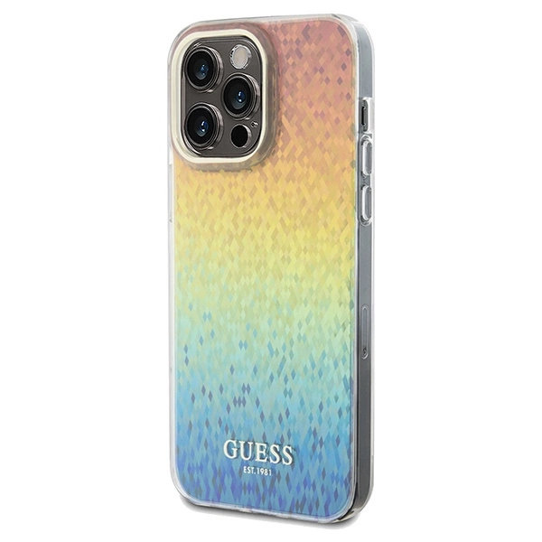 Guess IML Faceted Mirror Disco Iridescent case for iPhone 13 Pro Max - multicoloredeng