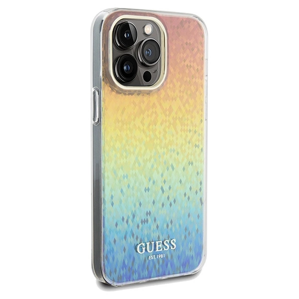 Guess IML Faceted Mirror Disco Iridescent case for iPhone 13 Pro Max - multicoloredeng