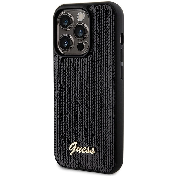 Guess Sequin Script Metal case for iPhone 13 Pro Max - blackeng