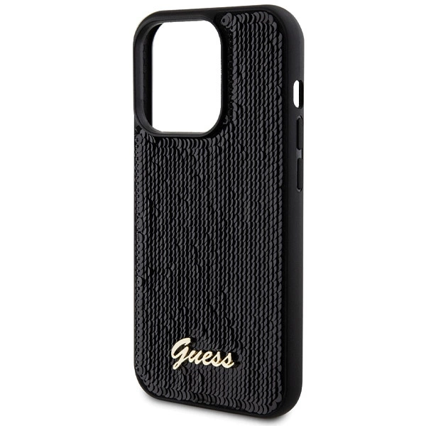 Guess Sequin Script Metal case for iPhone 13 Pro Max - blackeng